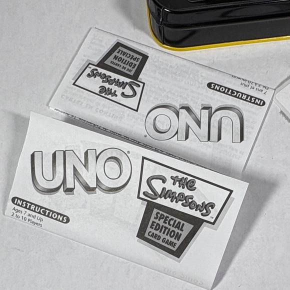 UNO The Simpsons Special Edition Card Game 🟡 2003 Collector Tin – Missing 1 Card - Picture 4 of 6